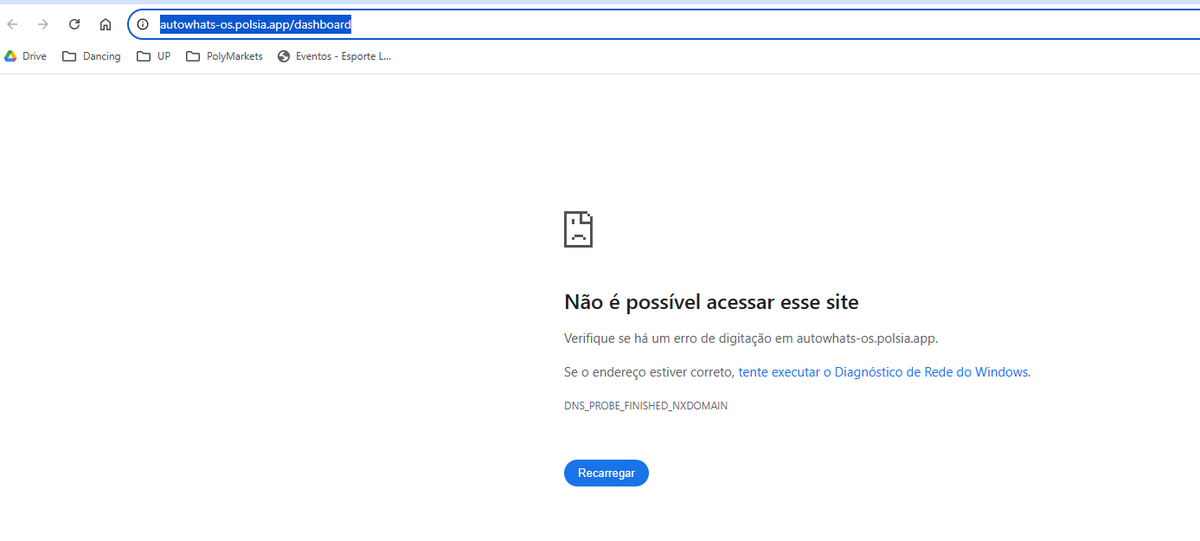 AI_Dev_For_Fun's tweet photo. @bencera I started a Polsia trial yesterday. 

I loved it in the first few minutes and got two of my partners to try it as well. 

Then, suddenly, all of our websites started showing the error in the screenshot. Could you help us troubleshoot this? 

Polsia couldn't fix it. https://t.co/p8HumyG8zJ