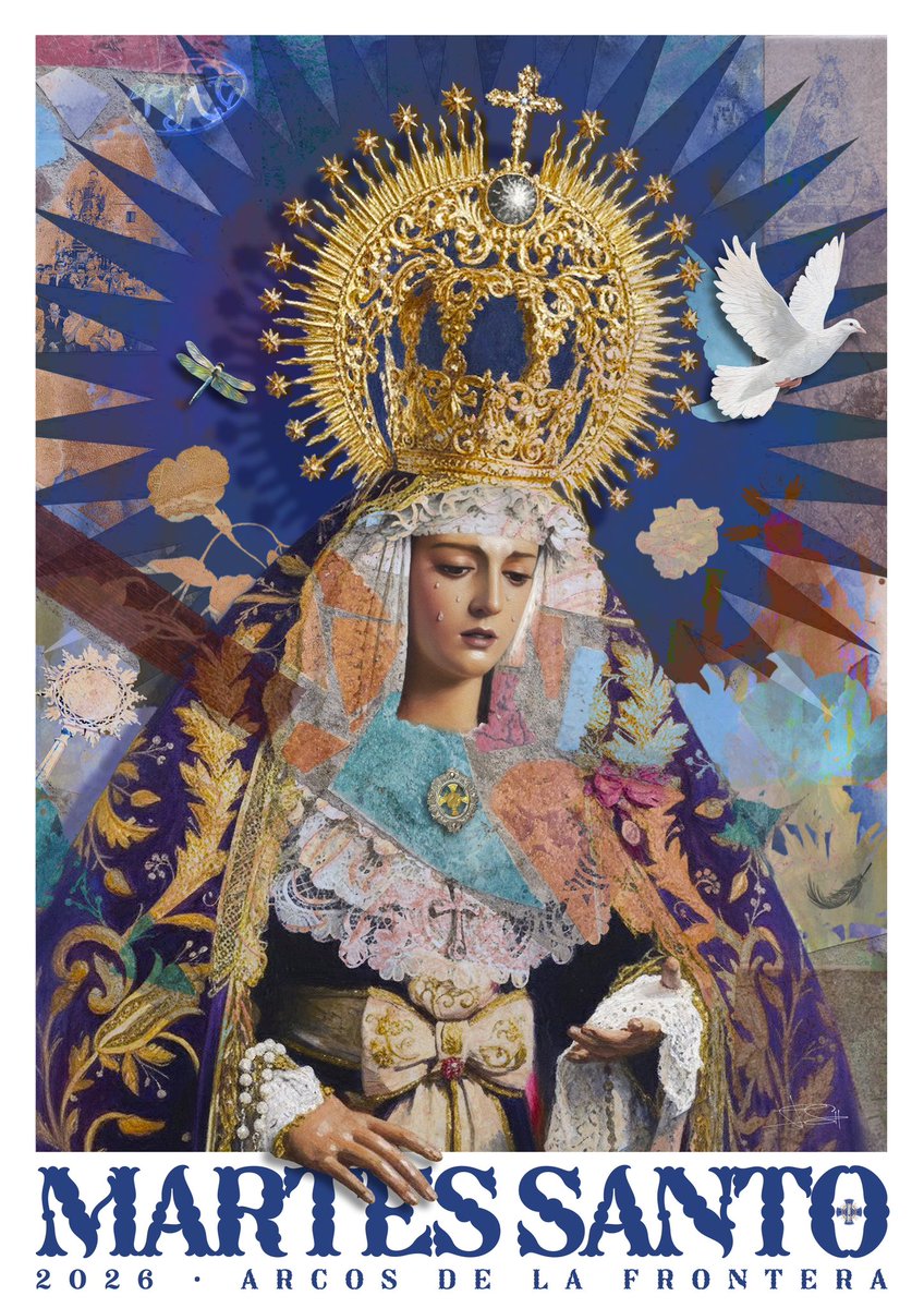 pabletepe's tweet photo. CARTEL MARTES SANTO 2026 
Hermandad San Antonio 
Arcos de la Frontera 
@SanAntonioArcos https://t.co/zMS74ZyiwJ