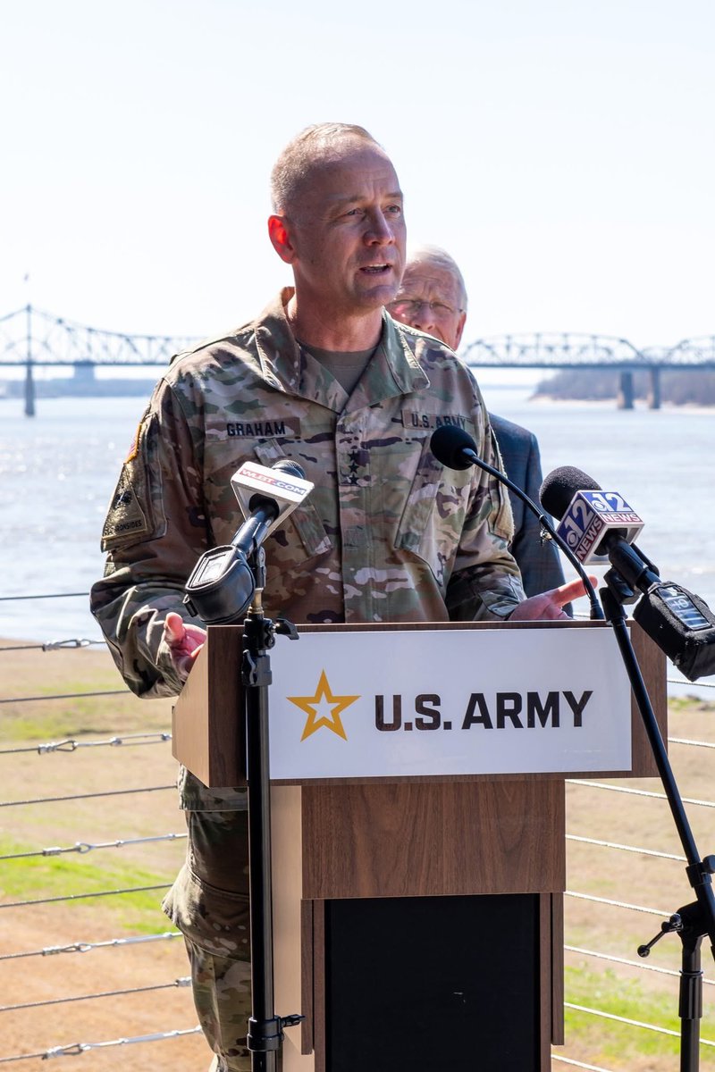 USACEHQ's tweet photo. The Mississippi River is one of America’s economic superpowers, serving as a vital artery for global commerce and carrying 60% of the nation's grain exports. Today, leadership highlighted our critical Navigation mission that keeps this engine of prosperity running. #EWeek26 https://t.co/aGPaf1NwfK