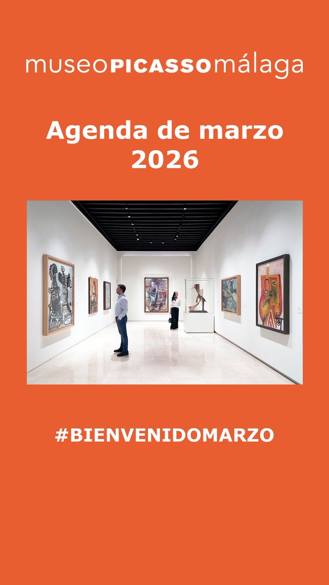 mPICASSOm's tweet photo. 🌹¡Bienvenido, marzo! Quedan pocos días para la primavera, nuestro horario se alarga, y nos sentimos más contentos. Sobre todo con la agenda que te presentamos para este mes, ¡que viene cargada!
🖼️Nuestro recorrido permanente (#EstructurasMPM), las temporales #PicassoMemoriayDeseo y #ElenaAsins, los últimos días de #ReflejosPicasso en el @Museo_Almeria.
🎦La programación del @MAFmalaga y del @festivalmalaga, el concierto de la OFM, talleres de grabado y de lectura, proyecciones, Museo en movimiento...
📩 ¡Suscríbete a nuestra newsletter en la web y no te pierdas nada! #museo #picasso #málaga #museopicassomálaga #BienvenidoMarzo #agendacultural #planesmálaga #actividadesmálaga #planesculturales #EducaciónMPM
🕙Abierto todos los días de 10 a 19 h
Agenda completa > https://t.co/TCtVnGbWhm