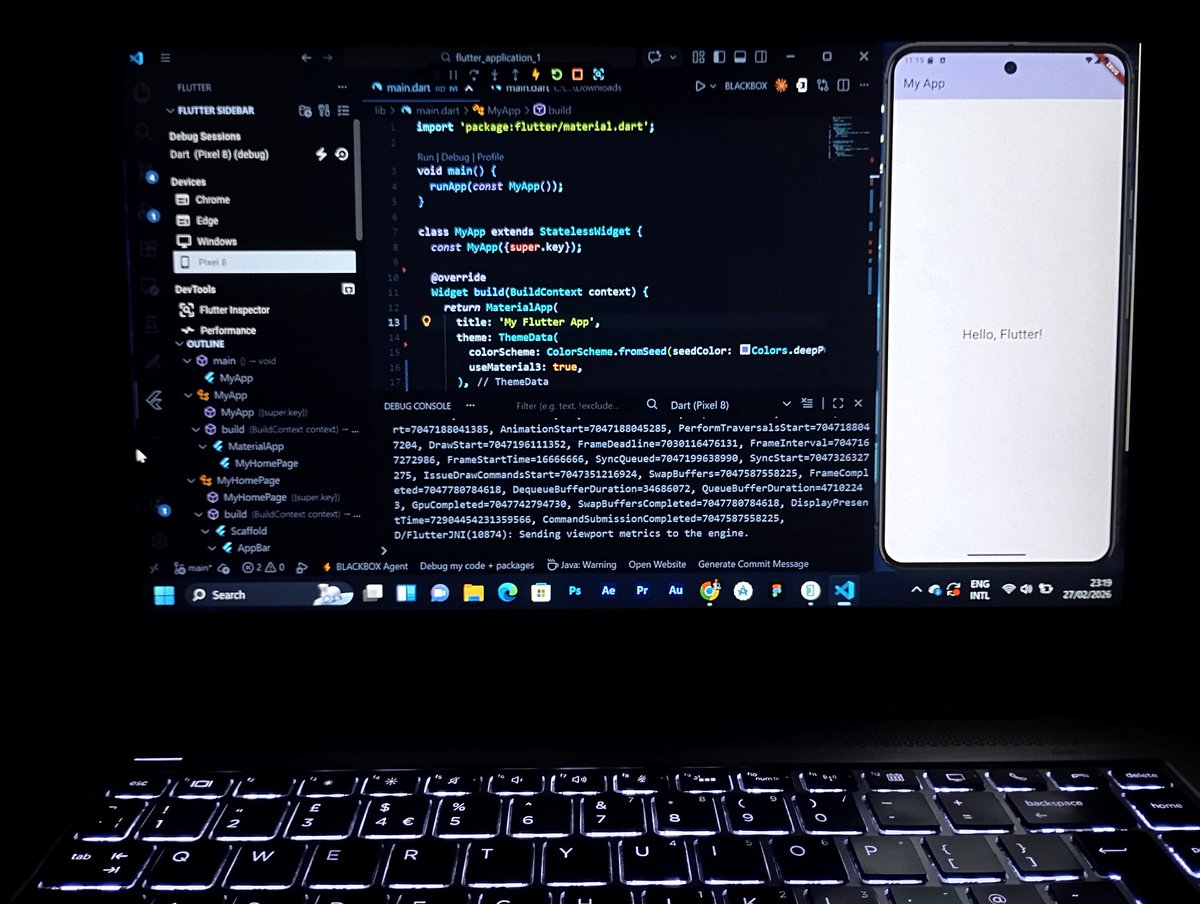 Another day completed despite all I had to attend today, so this is a basic UI with scaffold, AppBar and text #GDGoCBowen30DayChallenge
#MobileAppDevelopment