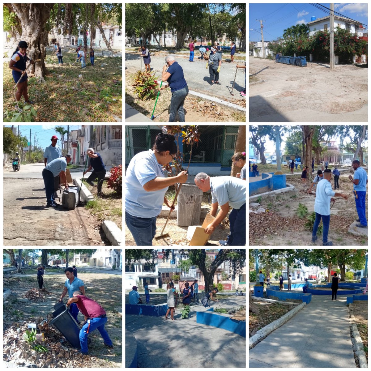 La Dirección Territorial de Etecsa junto a sus trabajadores realizaron cambio de labor en el Parque Rita Montaner del CP Jesús del Monte ❤️🇨🇺 #PorMiHabanaLimpia cuenta con un pueblo dispuesto a defender y cuidar su entorno. 

#CubaSoberana