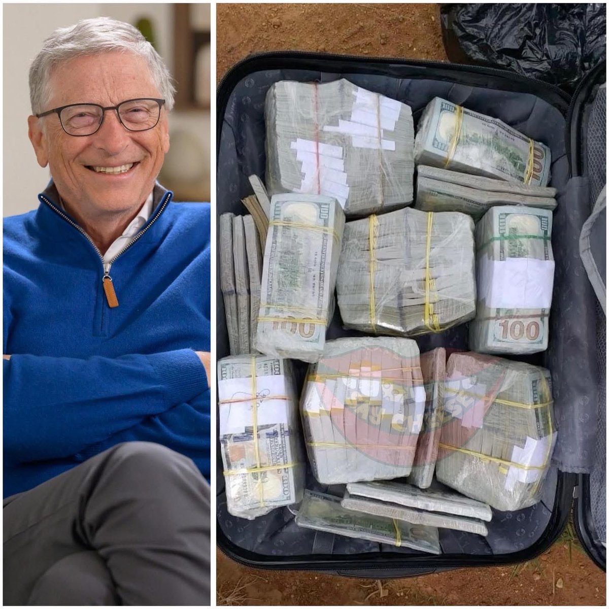 KimKimuntu's tweet photo. Bill Gates se débarrasse de la quasi-totalité de sa fortune de 200 milliards de dollars, ne conservant qu'un pour cent, en fermant la Fondation Bill et Melinda Gates.

#mbongo https://t.co/JXmXqzqiyB