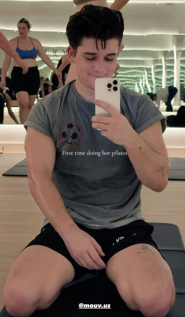Pilates time for Sean!🧘