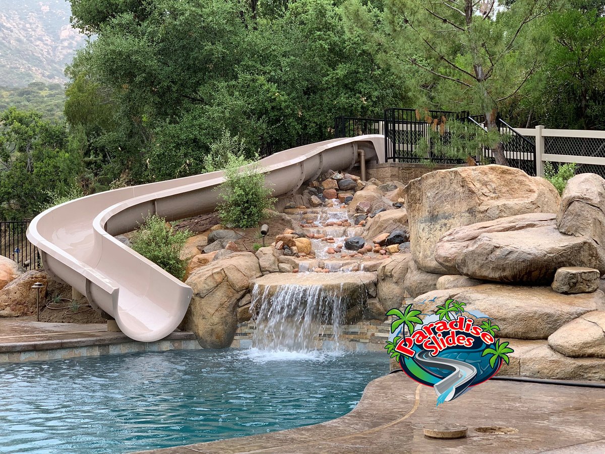 Here's the jaw-dropping comparison! Left: Our 3D design vision. Right: The real-life Paradise Slide brought to life—twisty turns, vibrant colors, and pure fun in your backyard. Dreams do come true!💦  What custom design is next? #ParadiseSlides #3DToReality