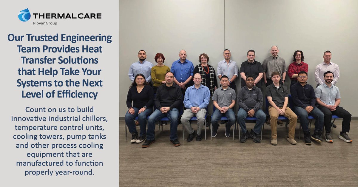 thermalcare1's tweet photo. We ensure our #industrialchillers are designed for reliability & efficiency! We appreciate our awesome Engineering Team for their precision with #processcooling products achieving optimal performance: https://t.co/c5e1cxgF85 #coolwithconfidence #sustainable #NationalEngineersWeek https://t.co/lMpaYo14Cj