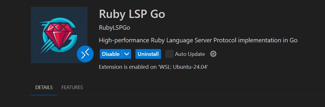 Eu estava cansado dos constantes travamentos de indexação do Ruby LSP da Shopify, então decidi reescrevê-lo em Go.

O resultado é uma indexação absurdamente rápida, sem travamentos e com suporte completo a Rails — mantendo a mesma experiência principal.

Funciona com VSCode,