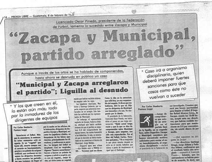 JZabalaV's tweet photo. @RadioFiesta3 @Ricardo10886304 Si quitas a Juan Carlos Gálvez de la ecuación ¿qué otra evidencia hay de la final contra Reu?

Porque del descenso y amaño de Municipal hay bastante en la hemeroteca. No es Juan Carlos Gálvez la única fuente. https://t.co/YMIRkVCuCd