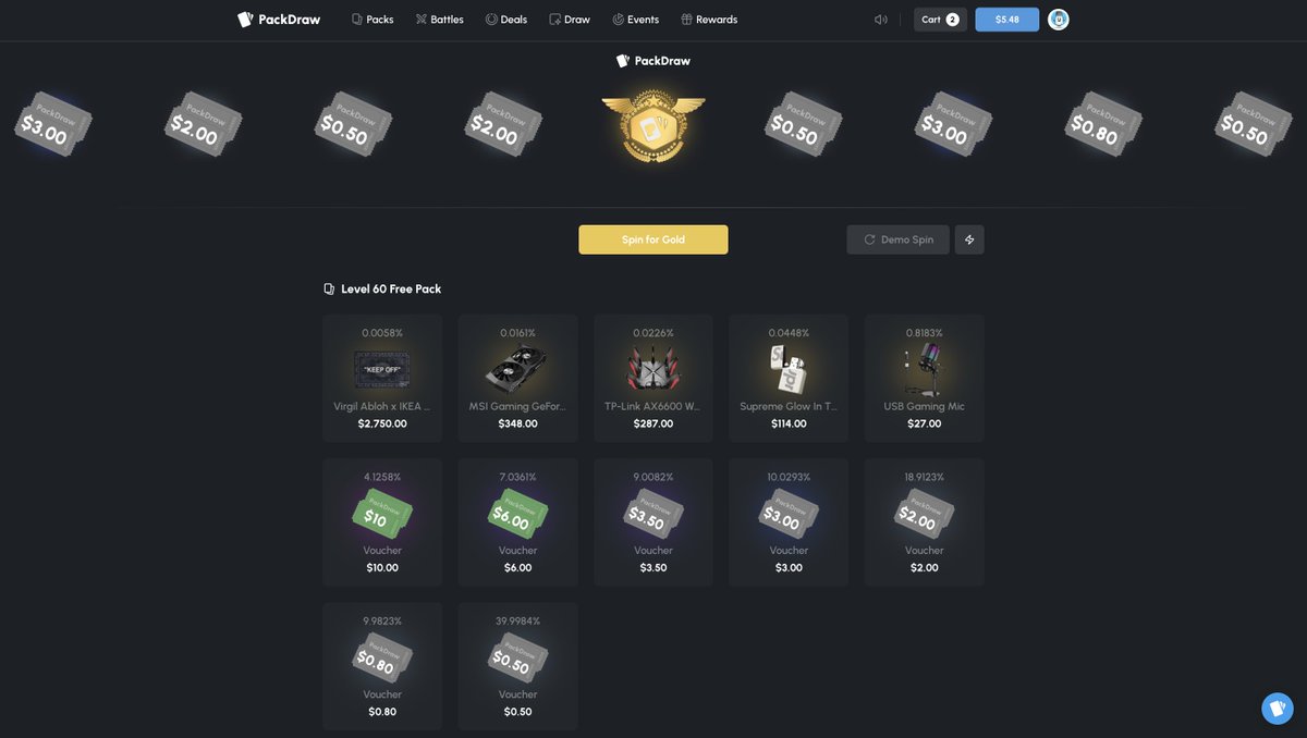 🎁PackDraw Giveaway!

In exactly 24 hours I'll be giving away whatever we open from this gold spin to one lucky follower!

To enter:
✅Like and Share
✅Comment your PackDraw ID below!

👑$5,000 PackDraw Monthly Leaderboard ending soon --> sodiumsrewards.com/leaderboard/pa…