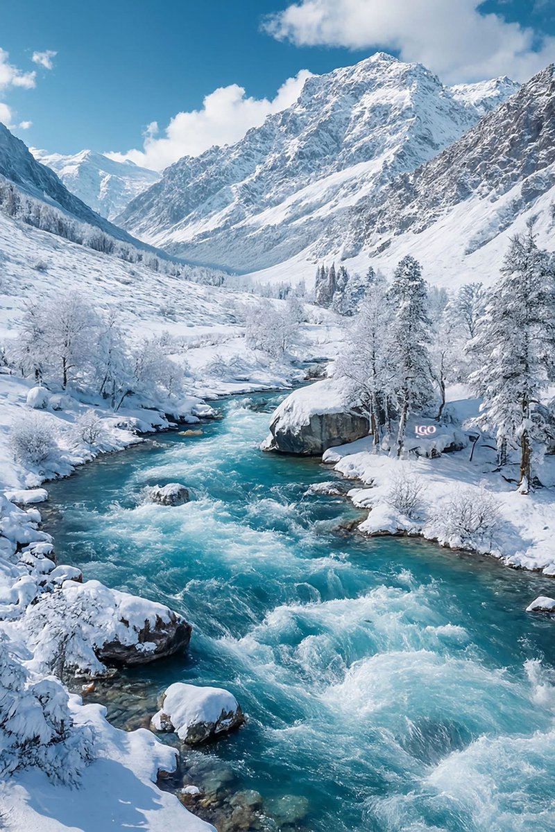 mshafqat72's tweet image. Where winter whispers and the river sings ❄️💙
Crystal waters carving through snow-kissed valleys beneath towering peaks. A reminder that even in the coldest seasons, life flows beautifully. 🏔️🌊✨

#WinterWonderland #MountainViews #NatureLovers #FrozenBeauty #ExploreMore