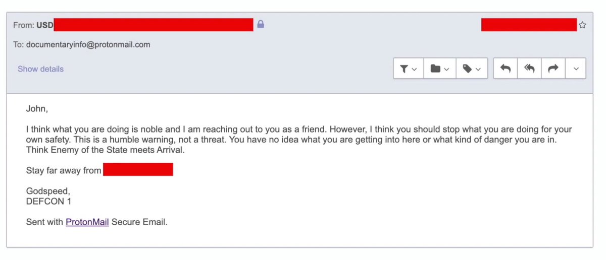 I keep thinking about this email that <a href="/TheMouthyBuddha/">Mouthy Buddha</a> 
got back in 2020. 

Enemy of the state (surveillance, gov over reach,cover ups) 

Arrival (aliens land all over, need to decipher + global tensions + MIL) 

Disclosure is now mainstream so r elites + their depravities.. 🤔