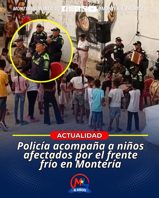 🚩#Actualidad || Policía acompaña a niños afectados por el frente frío en Montería 
facebook.com/share/p/1FDAqx…