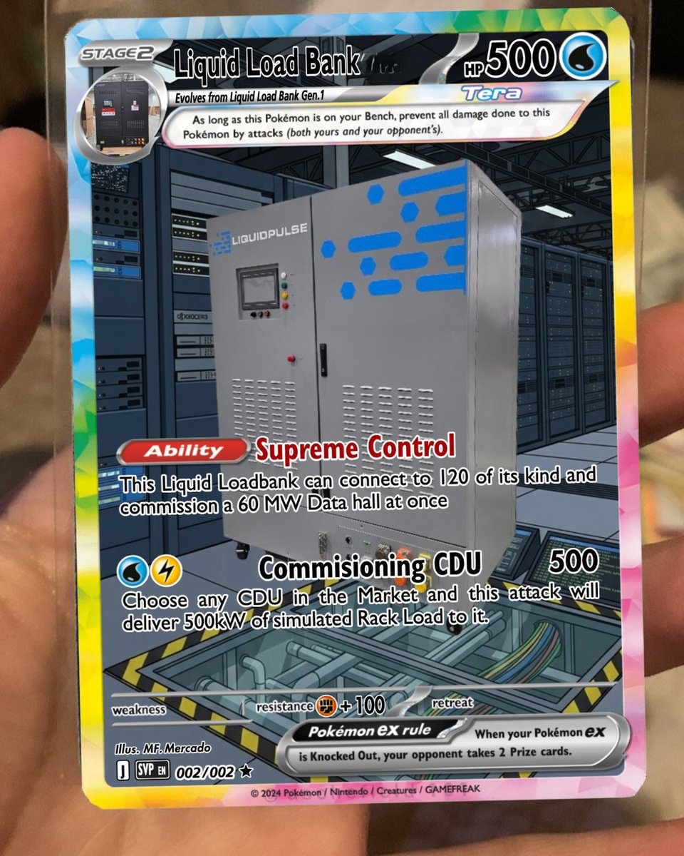 LiquidpulseLLC's tweet photo. It’s #PokemonDay! And while some evolve with rare candy, we prefer real engineering⚡

#Pokemon30 #LiquidpulseLoadbanks #DataCenters https://t.co/xprqV9DvEv