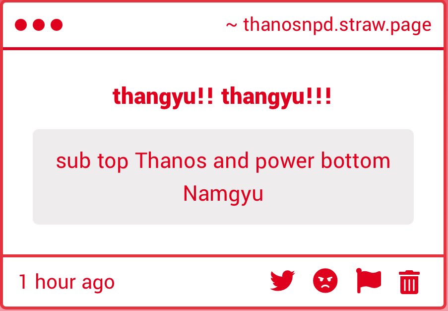 I think this would be their positions most of the time🙂‍↕️ Thanos is the giver and Namgyu takes everything he could from Thanos always so whats a better dynamic than subtop and dombottom🤭