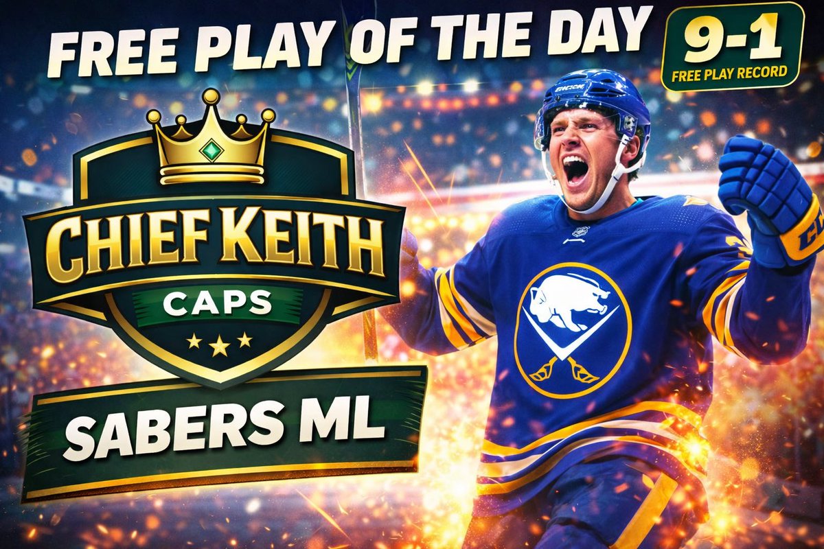 ChiefKeithCaps's tweet photo. 🎯 FREE PLAYS keep cashing… Let’s keep it rolling.
Free Play of the Day: Sabers ML 🏒
Free Play Record speaks for itself, just take it!
Full card is posted for free over on Winible for anyone riding today. 👀
Winible: https://t.co/jxethMch7W
#NHL #SportsBetting #FreePlay #UnitTalk #ChiefKeithCaps #Gambling𝕏 #GamblingsTwitter