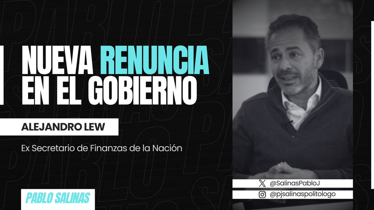💥RENUNCIÓ EL SECRETARIO DE FINANZAS

📌Con su salida ya son 229 los funcionarios/as políticos que renuncian al gobierno de Milei en 810 días de gestión.

📌A razón de uno cada 4 días. Se encamina a ser el Gobierno record de funcionarios rotados desde el retorno de la democracia.