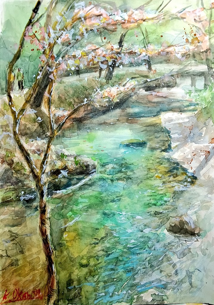 水彩画を描く高校生 kuma (@eiSHeMzfYM11300) / Posts / X