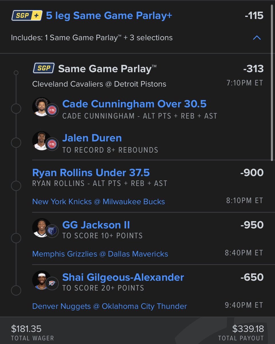 InTheLabLocks's tweet image. 🚨Day 4 of the Ladder Challenge🚨

$25 to $500🪜

Day 1: $25.00➡️$52.20✅
Day 2: $52.20➡️$96.85✅
Day 3: $96.85➡️$181.35✅
Day 4: $181.35➡️$339.18🪜
Day 5: ⏳

If you’re riding this Ladder with us let us know by liking this tweet💚

Good luck to everyone tailing🔥🤟🏻

@Playbook