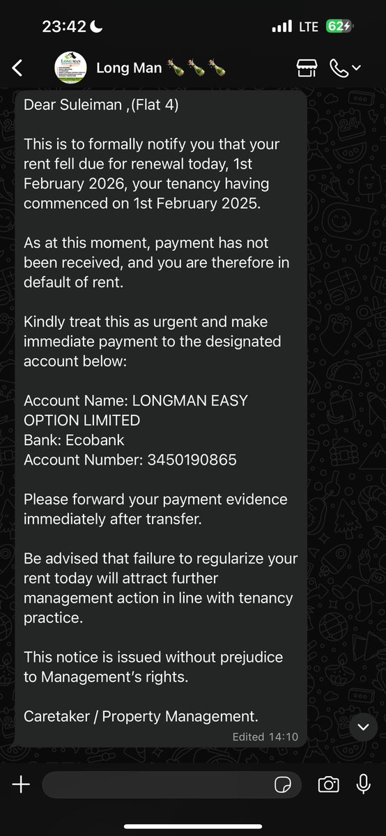 Omoh me and my landlord don geh issue oo onto 350k and 10k no gum me like this 😩😢