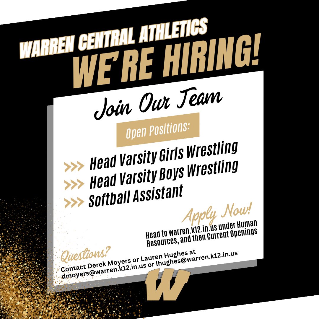 We’re Hiring! 
If interested in any of these roles, please visit the link below to apply. 

Any further questions please reach out via email. 

applitrack.com/warrentmsd/onl…

<a href="/msdwarren/">MSD of Warren Township</a>