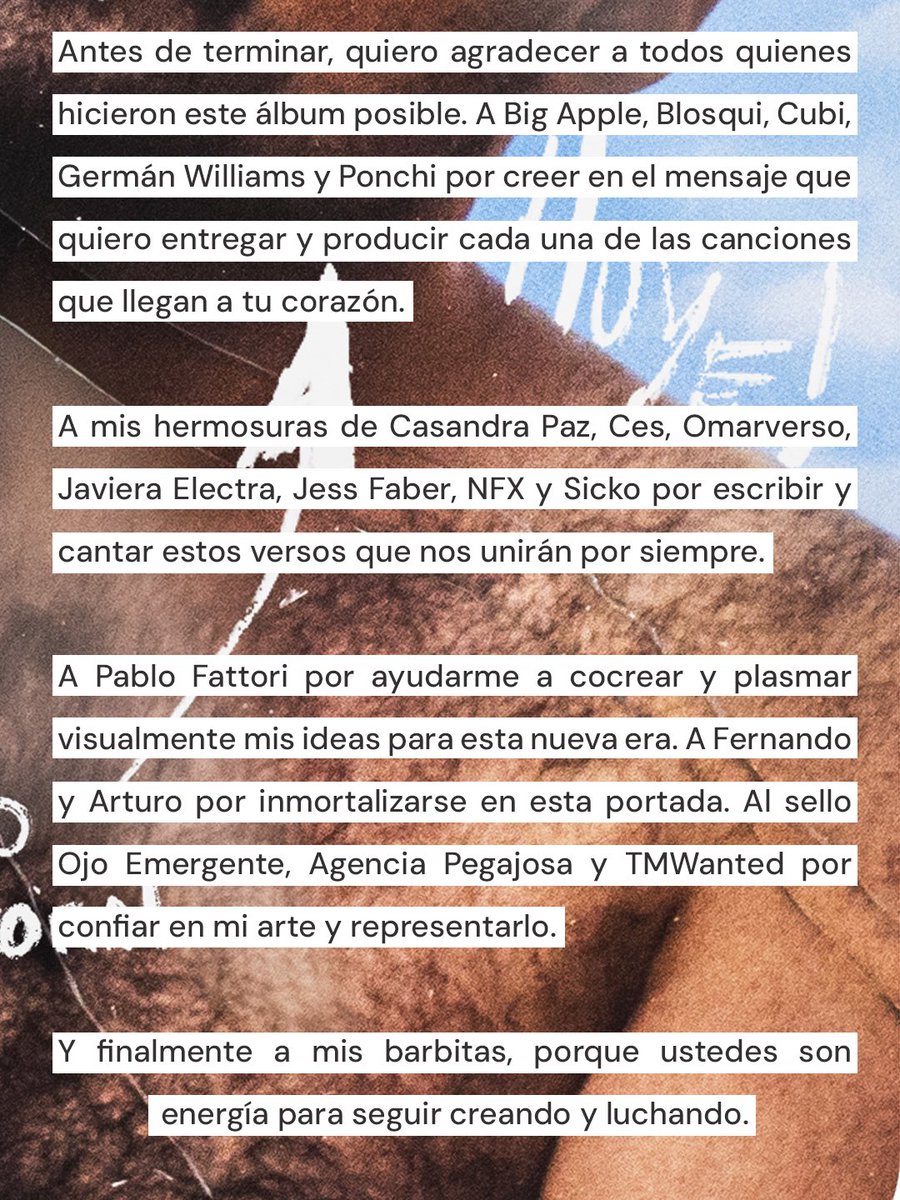 Mi álbum debut “3 Pasos Para Sanar Un Corazón Roto” ❤️‍🩹 ☁️ ya es todo tuyo para que lo escuches y bailes llorando conmigo en tu habitación, en la pista de baile, camino a tu trabajo/universidad/escuela, hasta en el super… ¡DONDE GUSTES!

ditto.fm/3-pasos-para-s…