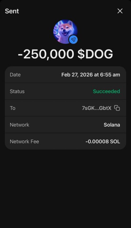 DOGxCOINS's tweet photo. CLAIM 250.000 $DOG AIRDROP 🪂

Like &amp; Rt 
Follow 

First 444 $Sol Address ✅

Snapshot in 14hrs ⏰

#SolanaAirdrop #TodsFW26 https://t.co/TJkfl5JS9b