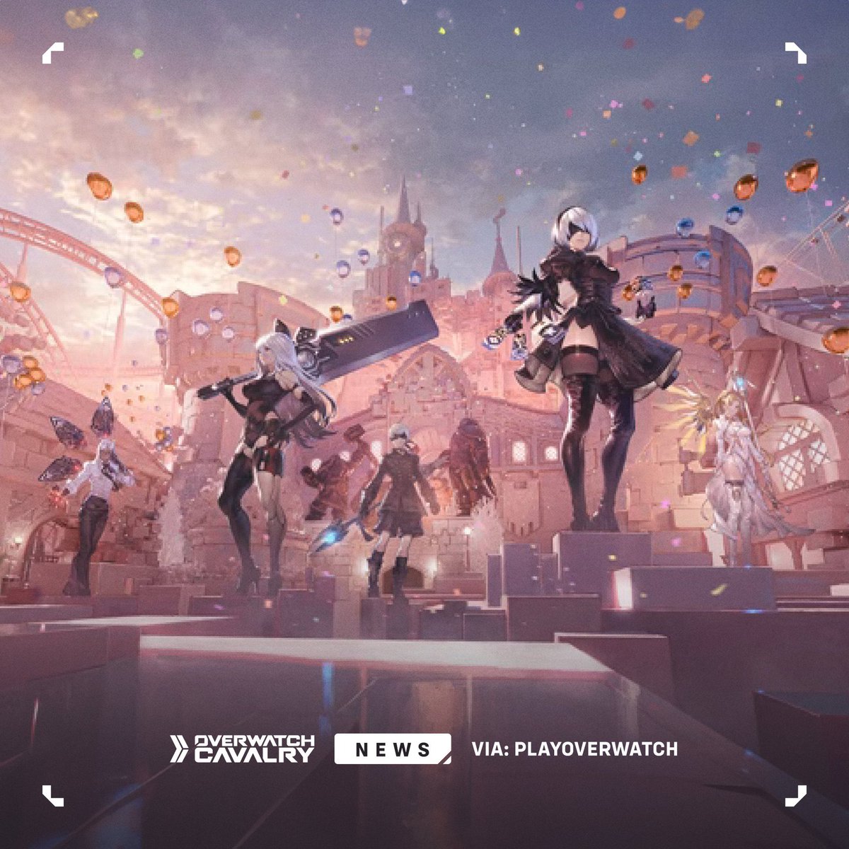 OWCavalryFR's tweet photo. Premier aperçu des skins #Overwatch x Nier: Automata 🔲

Blizzard a partagé un nouveau YouTube Short, révélant les prochains skins pour Vital, Vendetta, Wuyang, Kiriko et Ange.

⚔️ Le projet YoRHa débute le 10 mars ! https://t.co/l5UdWg9J94