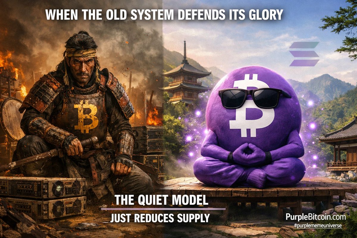 Old system fights.
Quiet model burns. 🔥

#PurpleBitcoin $PBTC 🟣
#Bitcoin #Solana