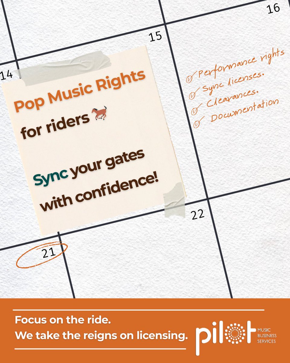 ✈️Pilot delivers simplicity in Music Licensing — you focus on the ride! 🐎
#MusicLicensing #Dressage #Equestrian #SportsIndustry