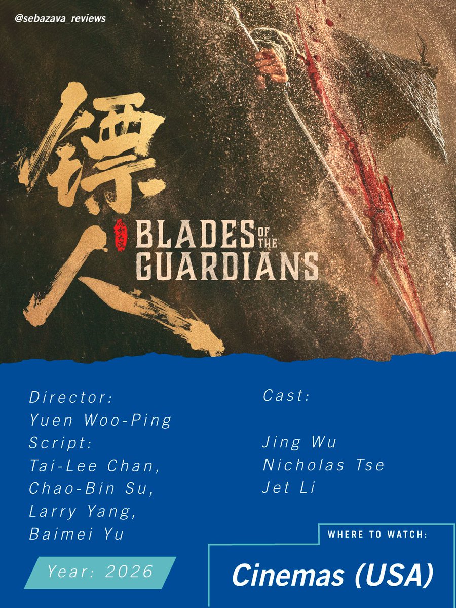 sebazavareviews's tweet image. "An exciting martial arts epic full of fun characters and impressively choreographed action."
Check out my review of the excellent #BladesOfTheGuardians via @LoudAndClearRvs! 🎬
HERE ➡️ tinyurl.com/BladesGuardLCR

#YuenWooPing #WellGoUSA #LoudAndClearReviews