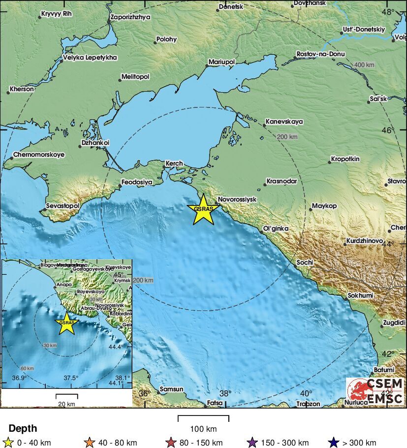 LastQuake's tweet image. 🔔#Earthquake (#землетрясение) M3.5 occurred 29 km SW of #Novorossiysk (Russian Federation) 49 min ago (local time 02:08:42). More info at:
📱m.emsc.eu/#app
🌐m.emsc.eu/?id=1952423
🖥emsc-csem.org/Earthquake_inf…