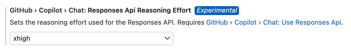 Pro Tip: You can enable higher reasoning efforts in <a href="/code/">Visual Studio Code</a> via settings. We're working on bringing this to model picker ASAP!

GPT-5.3-Codex at 400k context with extra high thinking at 1x!