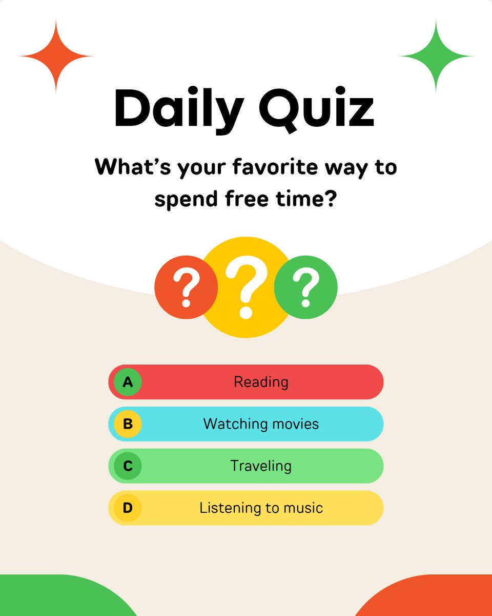 Pick Your Free Time Mood! ✨

How do you spend ❓