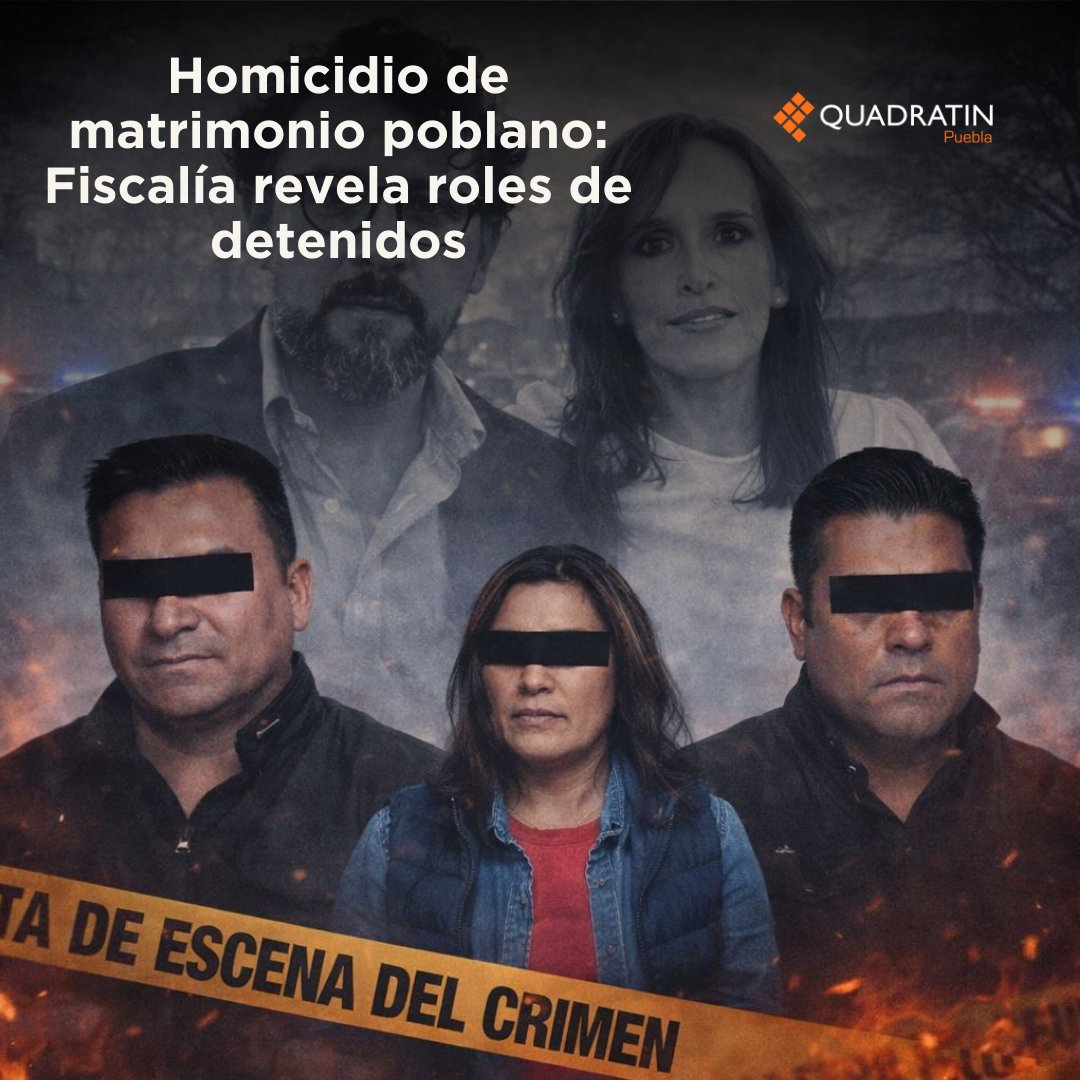 ⚖ #Justicia | Homicidio de matrimonio poblano: Fiscalía revela roles de detenidos

🔶 #LoVíEnQuadratín 👉🏻🔗 puebla.quadratin.com.mx/homicidio-de-m…