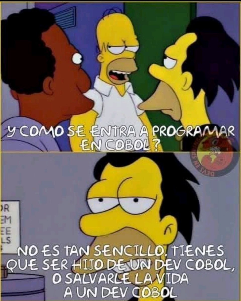 AdairSalinas's tweet image. xD #cobol #IT