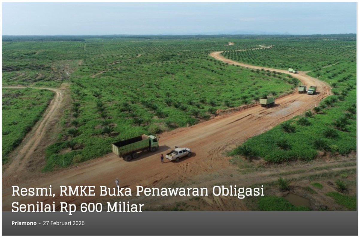 RMK Energy Tbk (RMKE IJ) secara resmi mulai melaksanakan Penawaran Umum atas Obligasi Berkelanjutan I Tahap II Tahun 2026 

#rmkenergi #rmke #penawaranumum #obligasi #batubara #logistik #petrominer #ojk 

petrominer.com/resmi-rmke-buk…