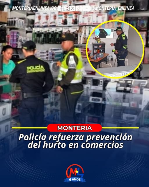 🚩#Montería || Policía refuerza prevención del hurto en comercios
facebook.com/share/p/1DYf7Z…