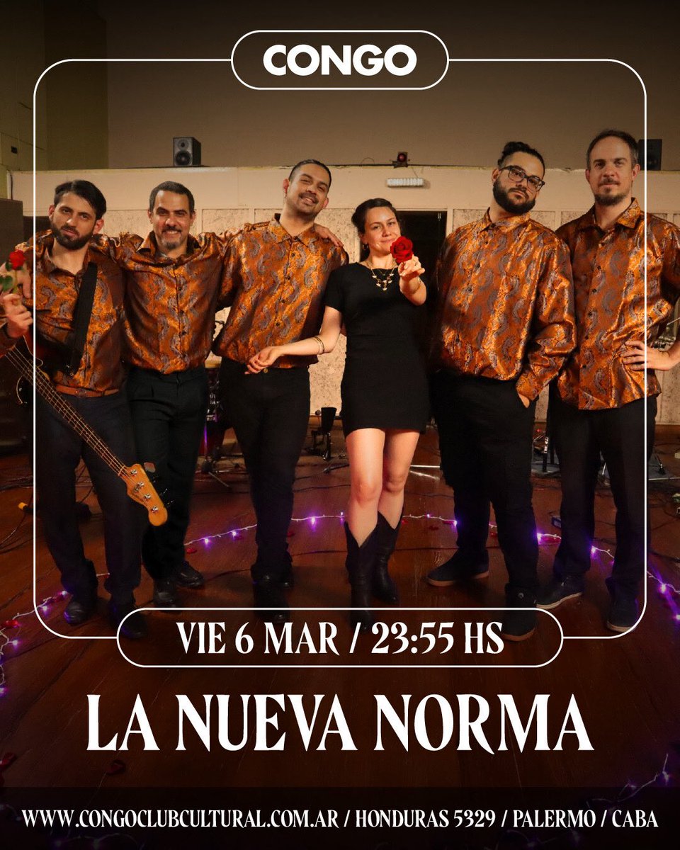 lanuevanormaok's tweet photo. Pero miren qué retorno. Viernes 6 a plantel completo.
23.55 hs en Congo Buenos Aires.
Hay anticipadas con descuentazo acá: https://t.co/S34EX0FhKi

🇦🇷 🇨🇱 🇻🇪 🇵🇪
⭐⭐⭐

#chicha #cumbia #sonidoamazonico https://t.co/lzm4IdqHHN