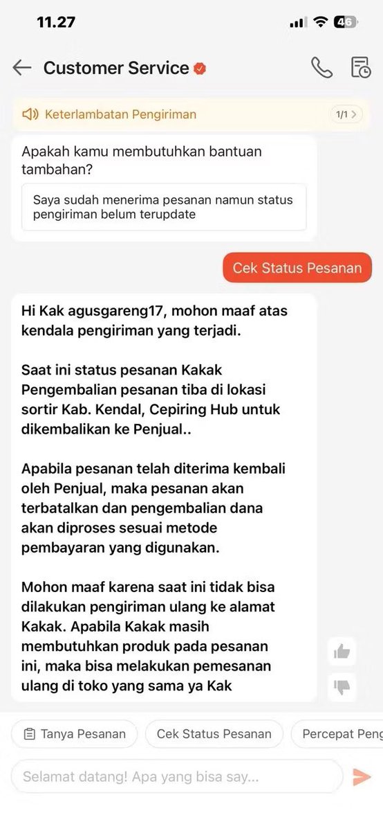 tiknoira's tweet photo. @ShopeeCare @ShopeeID cara kerja shopee spx ini bagaimana??? Kiriman telat sudah dikomplen pembeli gak datang2!! Barang sudah Sampai kota pembeli gak dikirim?apa gak merugikan penjual??? PARAH SEKALI Shopee SPX ini!!' https://t.co/9w0Fv7Uttf