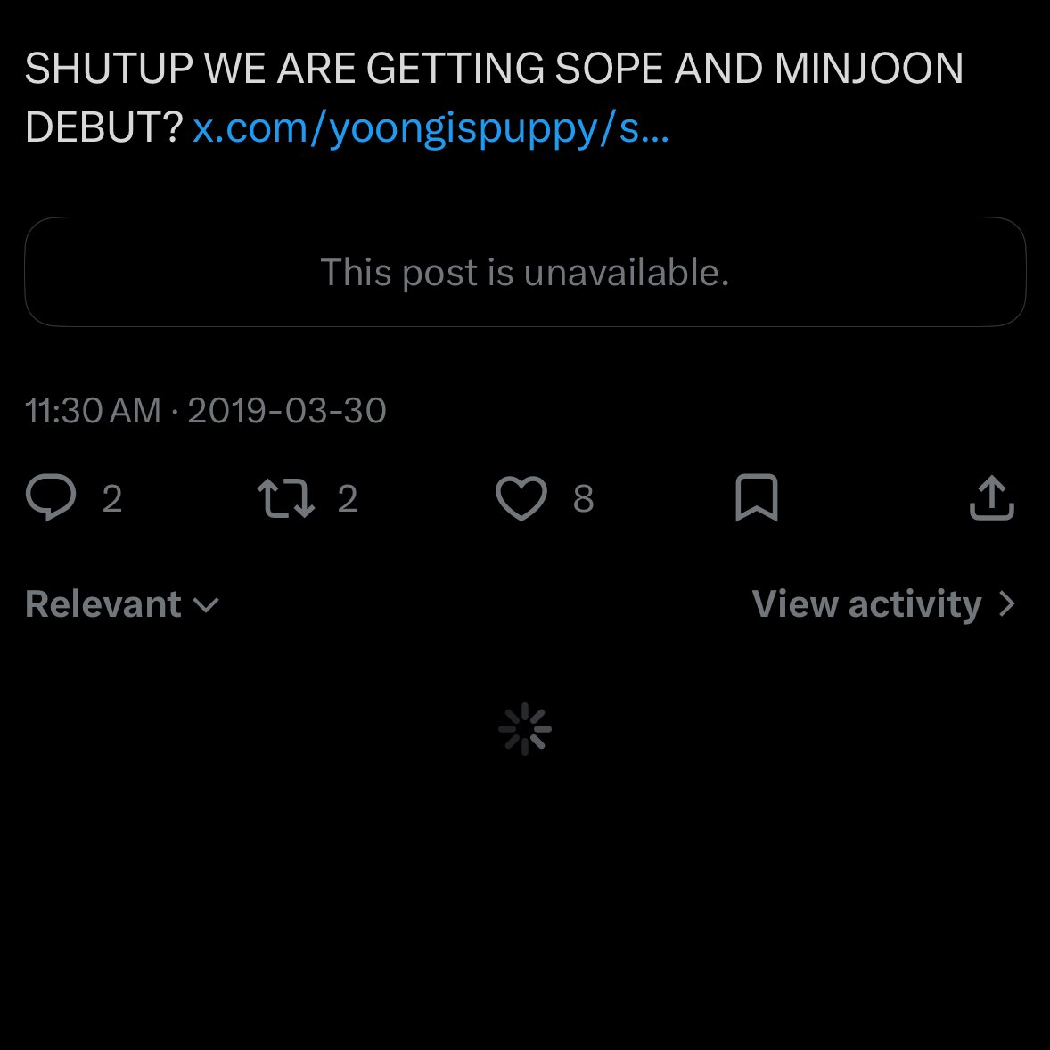 7udios's tweet image. i’ll never give up, it will be 2057 but i’ll never give up #BELIEVER