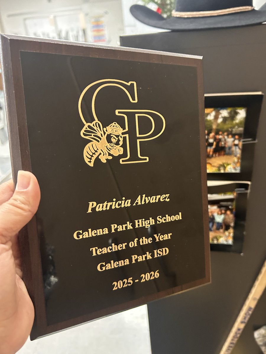 Aocho77's tweet photo. I’m so excited for my wife @shyan_08 for recieving TOY for this school year. She definitely deserves this and more, always going above and beyond helping her students she currently teaches as well as past kids she has taught! Congratulations 🎉 love! #GPPurpose @GalenaParkISD @GalenaParkCTE