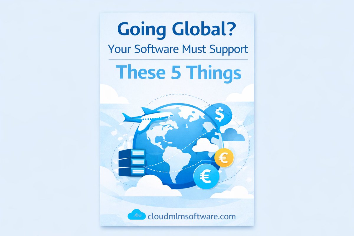 cloudmlmsoft's tweet photo. Going global isn’t just about expanding markets — your software must be ready to scale with multi-currency, multi-language, tax compliance, secure payments, and performance at scale.

For more visit:- https://t.co/bAeRip18vm

Here the checklist your software must have 👇👇
#mlm https://t.co/ixBo2A7QaK