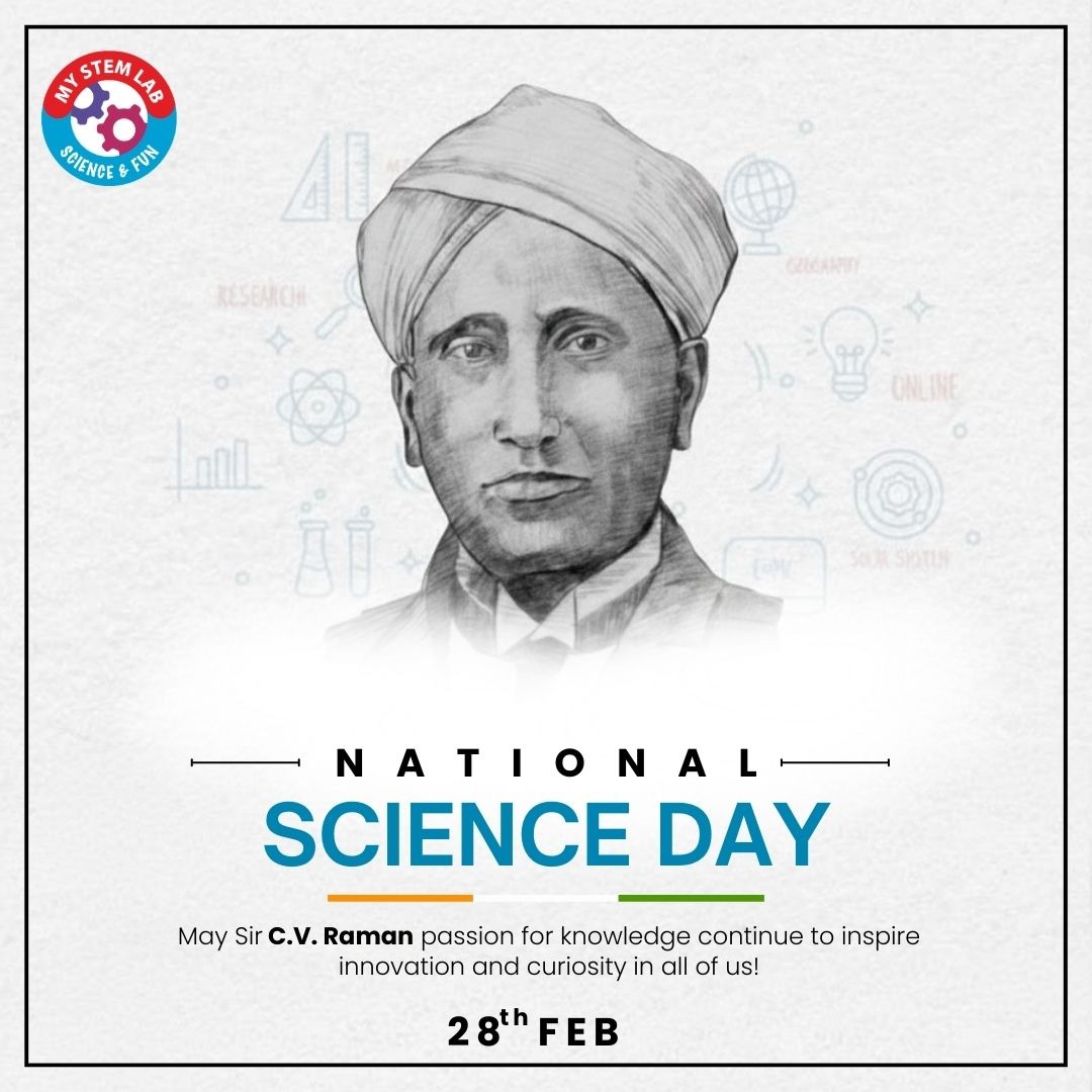 MyStemLab's tweet photo. 🔬✨ Celebrating National Science Day!
Let’s honor Sir C.V. Raman and keep questioning, exploring, and innovating every day. 💡🇮🇳
#NationalScienceDay #CVRaman #ScienceForAll #Innovation #STEM https://t.co/N6hlSQo8LZ