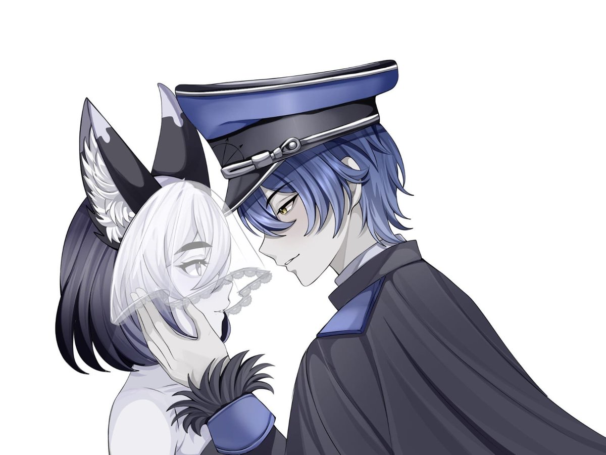 sketch vs final result✨
rate me and my valentine's partner <a href="/FFoxtrotXIV/">Sen the Ink Fox |2.0 Debut soon!!|</a>  from 1-10?👀
#VTubers #WIP
