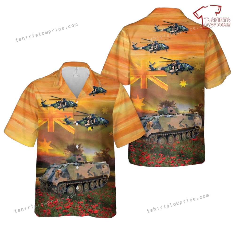 Krameri73617428's tweet image. Australian Army M113 Armoured Personnel Carrier &amp;amp; NHI MRH-90 ANZAC Day Red Poppy Hawaiian Shirt #AnzacDay #LestWeForget #Tshirtslowprice tshirtslowprice.com/product/austra…