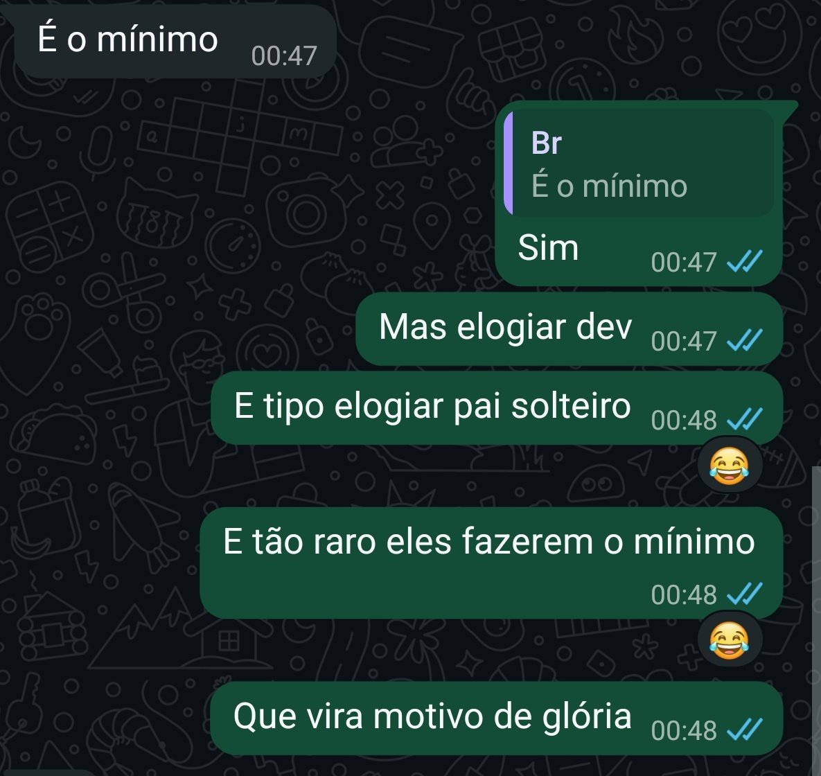 StevanTs7's tweet photo. "obrigado por abrir o chamado pra eu construir sua pipe" "meu deus você me passou como você quer que fique seu replace token dentro da sua aplicação...? Você é muito fora da curva, papo dez" https://t.co/4Qwsy1nmF2