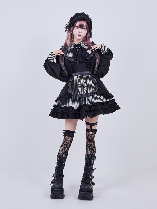 IMVAL / Gothic Maid Dress IMV045 ￥14,300 クラシカルなモノトーン