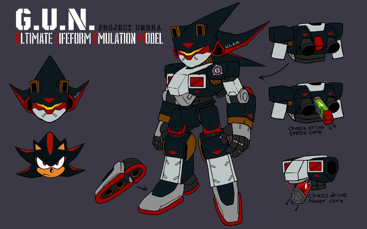 What if G.U.N. created their own Mecha Shadow?

The GUN - ULEM "Umbra" is what you get