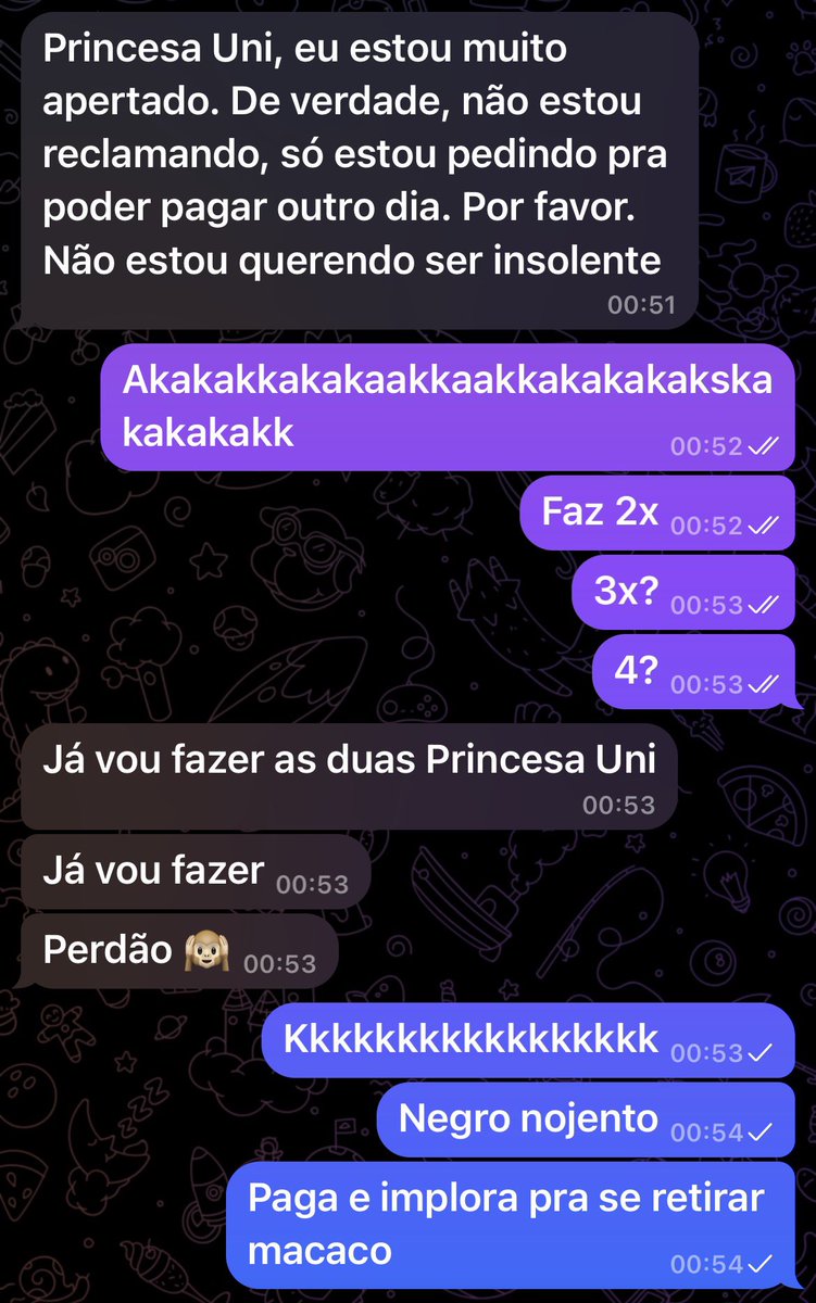 Não existe diálogo com a raça inferior. 

Raceplay