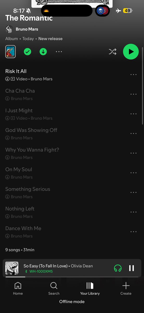 redoctane0217's tweet photo. Ok @Spotify wdym these are “downloaded” I was so ready for my flight just to find out I can’t listen to anything I wanted to https://t.co/NHat3YoGhF
